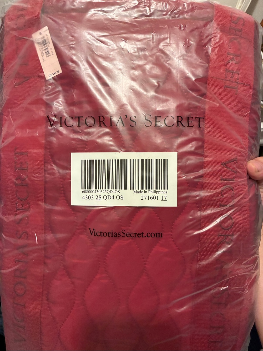 Victoria's Secret Quilted Red tote